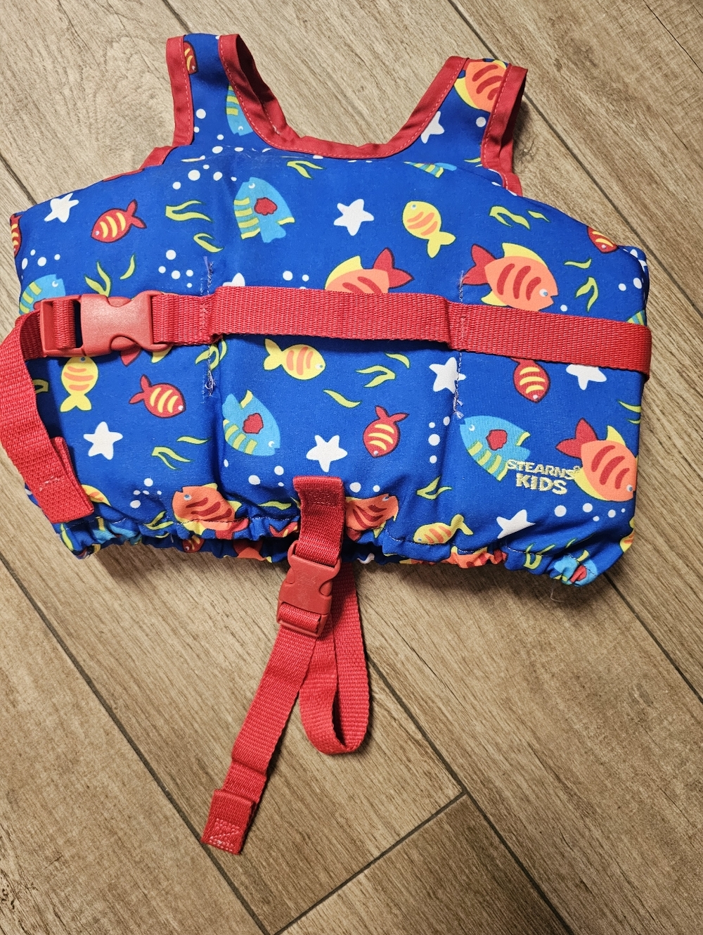 Blue Red Fish Print Child Float Vest